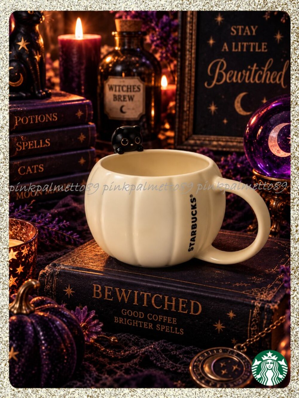 🖤🎃 NWT 2026 Starbucks Black Cat Pumpkin Ceramic Mug 12oz Halloween Bewitched